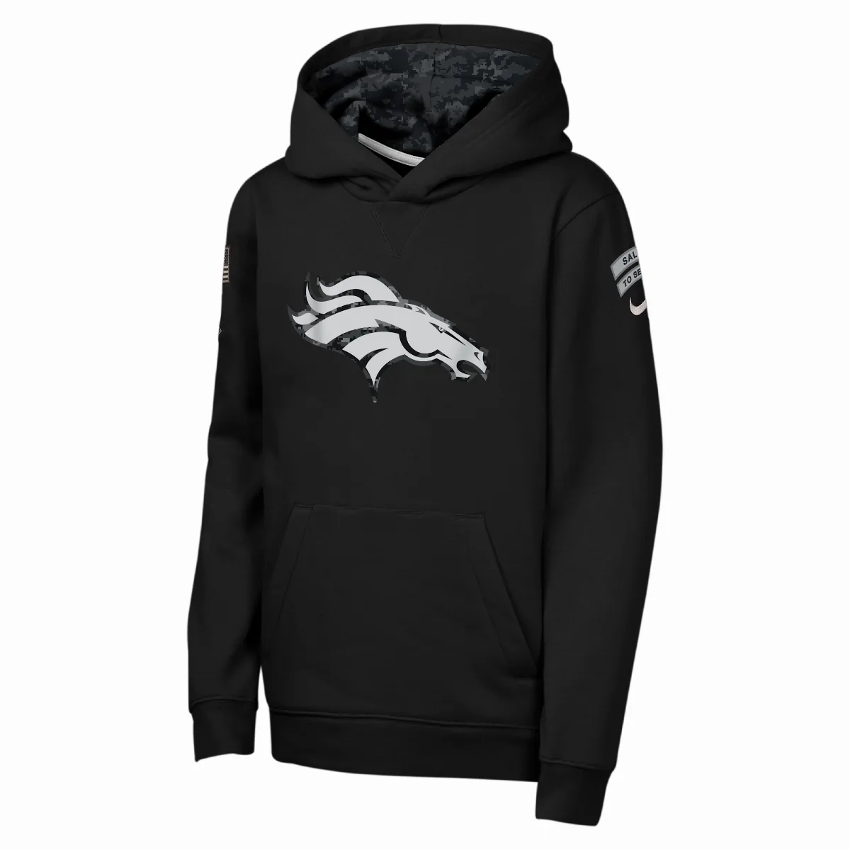 Denver Broncos Salute to Service Sideline Club NFL Pullover Hoodie by Nike