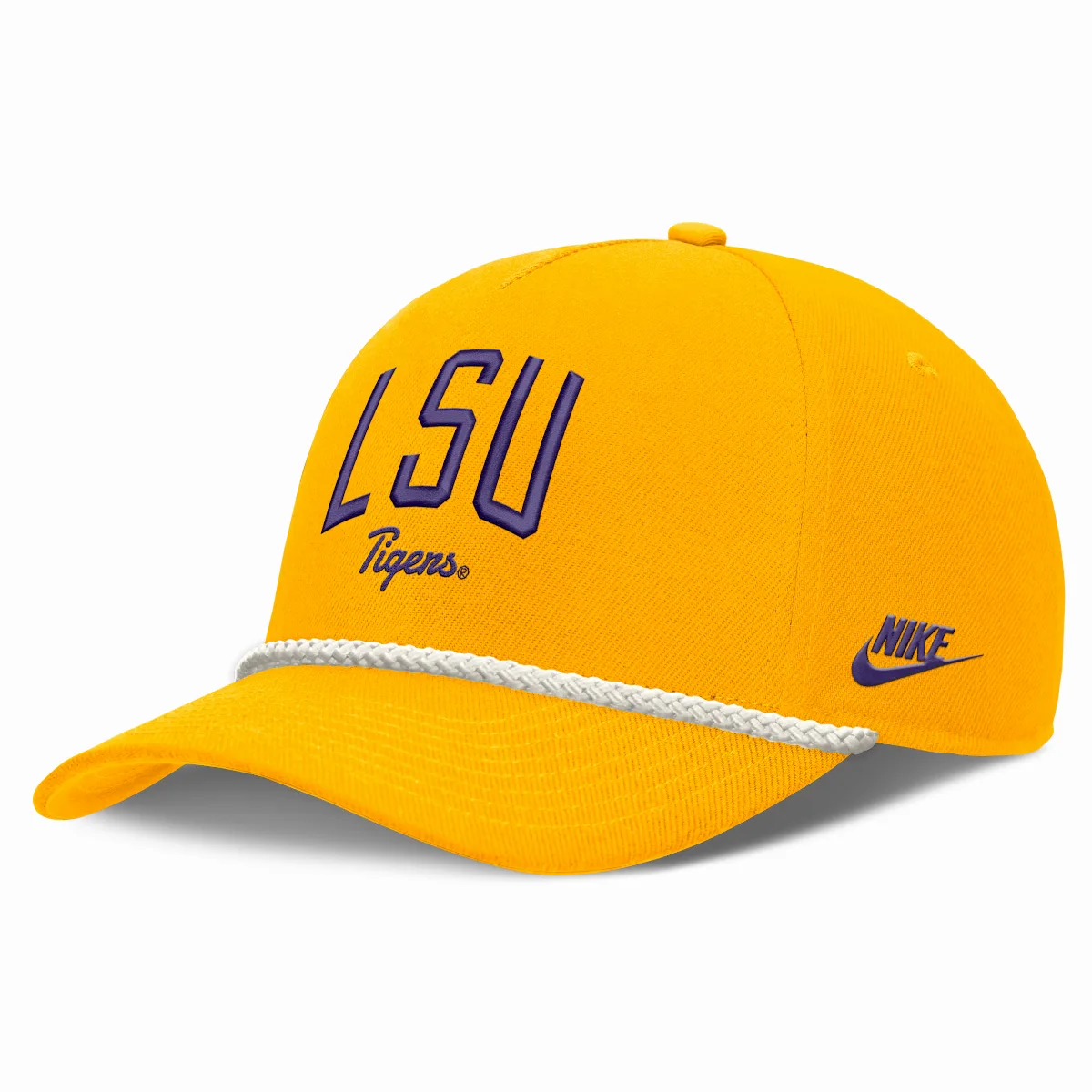 LSU Legacy Letter Rise Dri-FIT College A-Frame Adjustable Hat