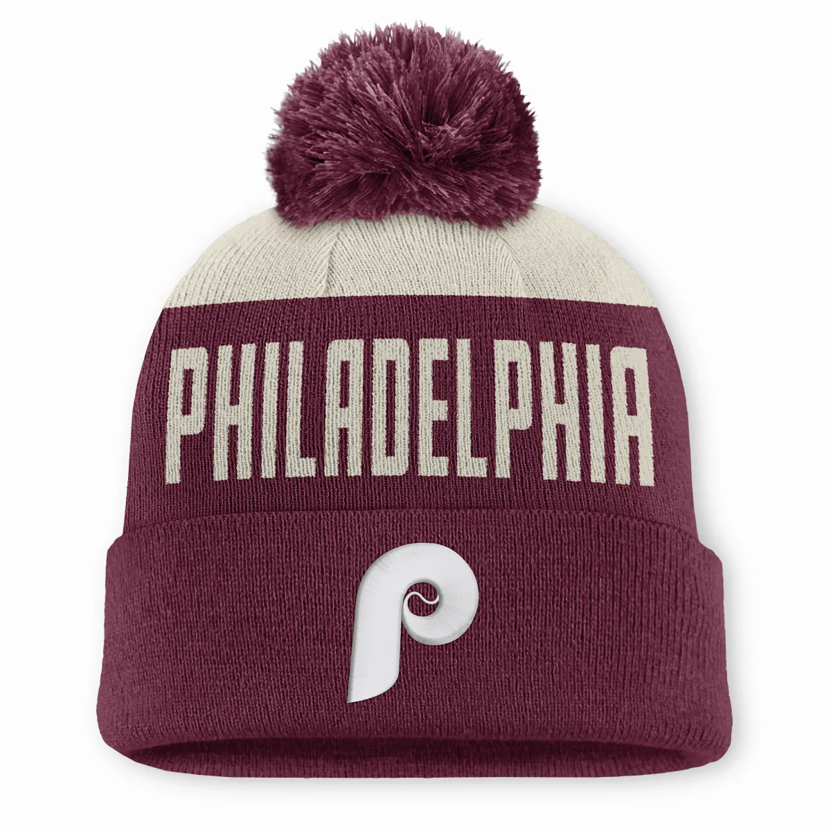 Philadelphia Phillies Cooperstown Peak MLB Cuffed Pom Beanie by Nike