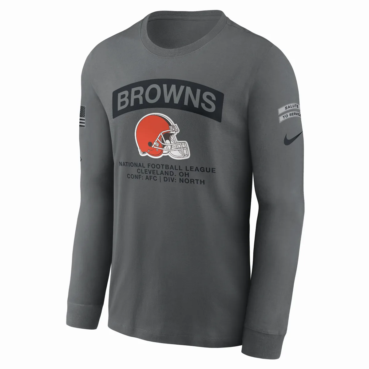 Cleveland Browns Salute to Service NFL Long-Sleeve T-Shirt by Nike