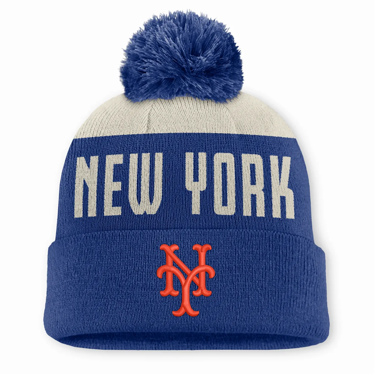 New York Mets Cooperstown Peak MLB Cuffed Pom Beanie by Nike