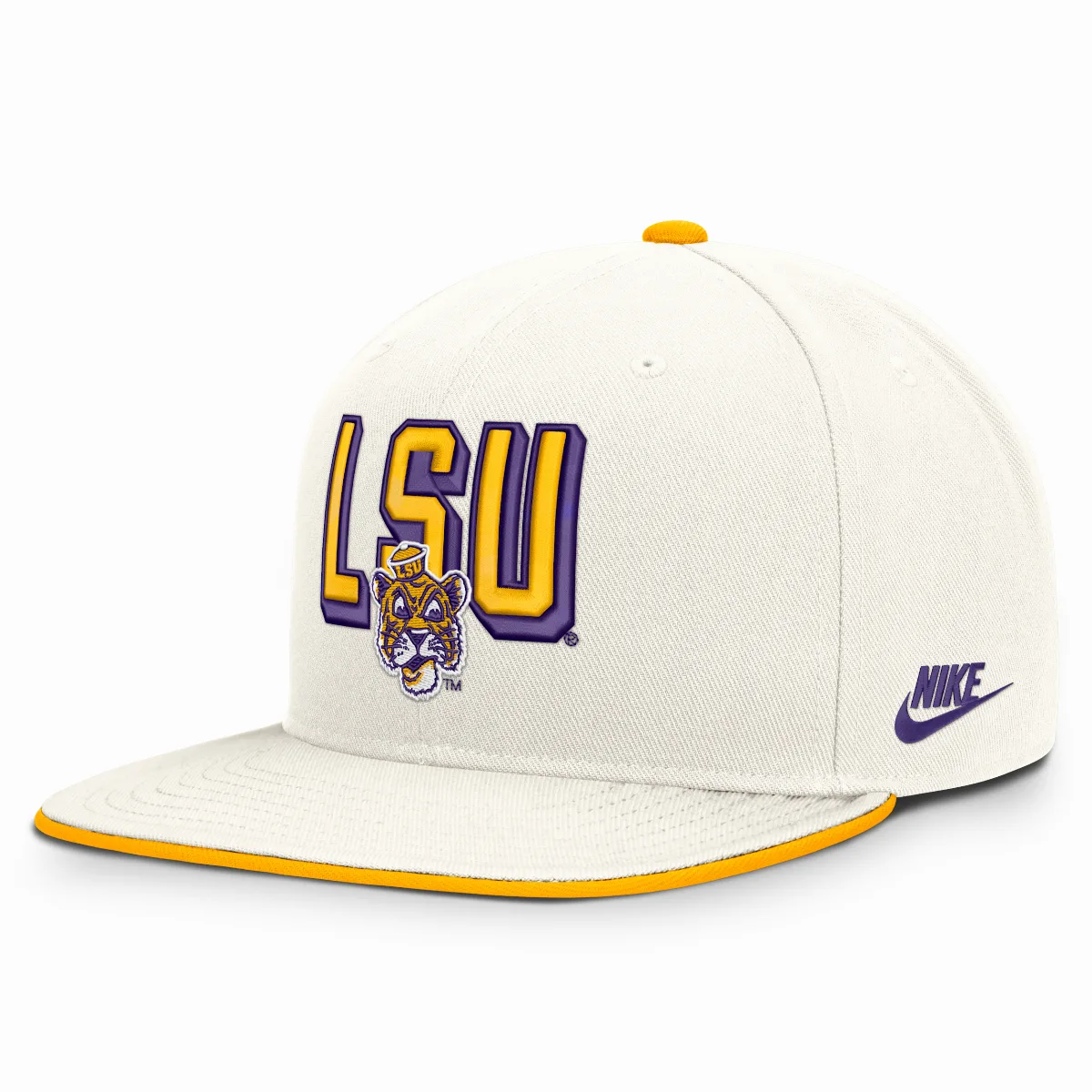 LSU Legacy Letter & Mascot Pro Dri-FIT College Adjustable Hat by Nike