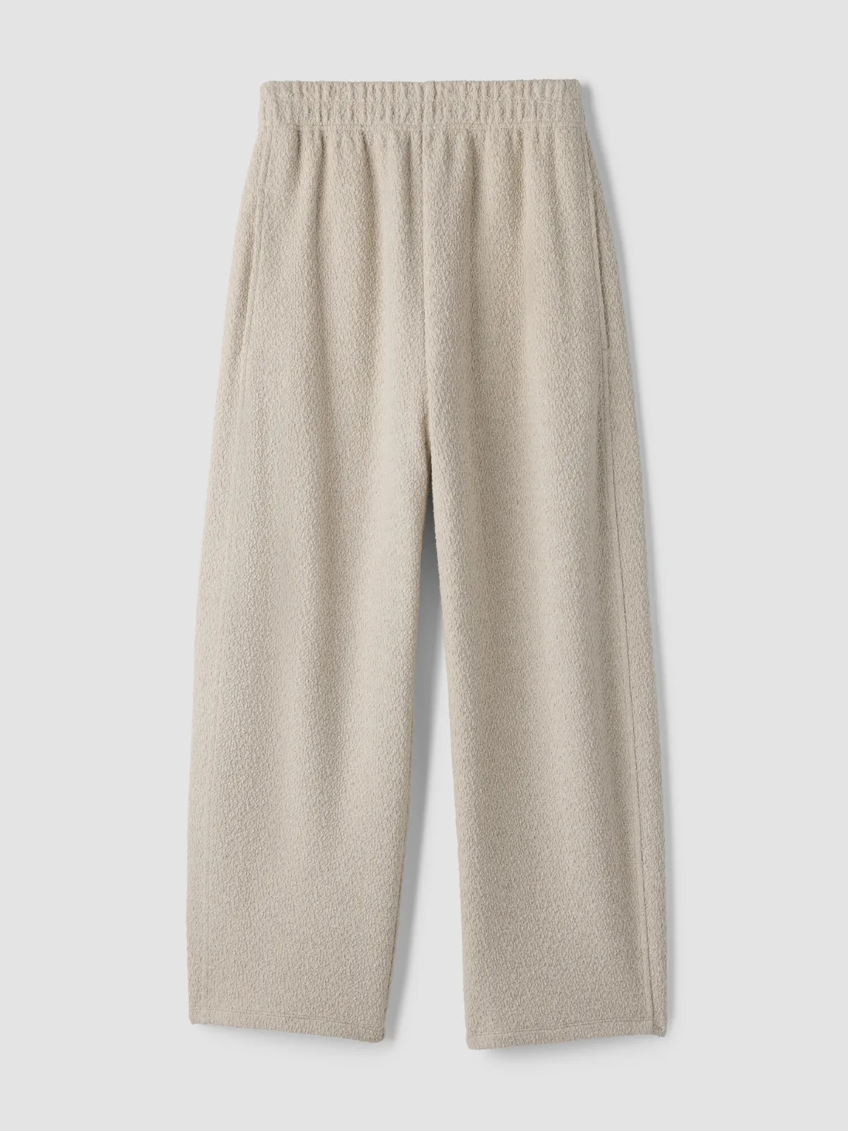 Organic Cotton Boucle Knit Roomy Wide-Leg Pant by Eileen Fisher