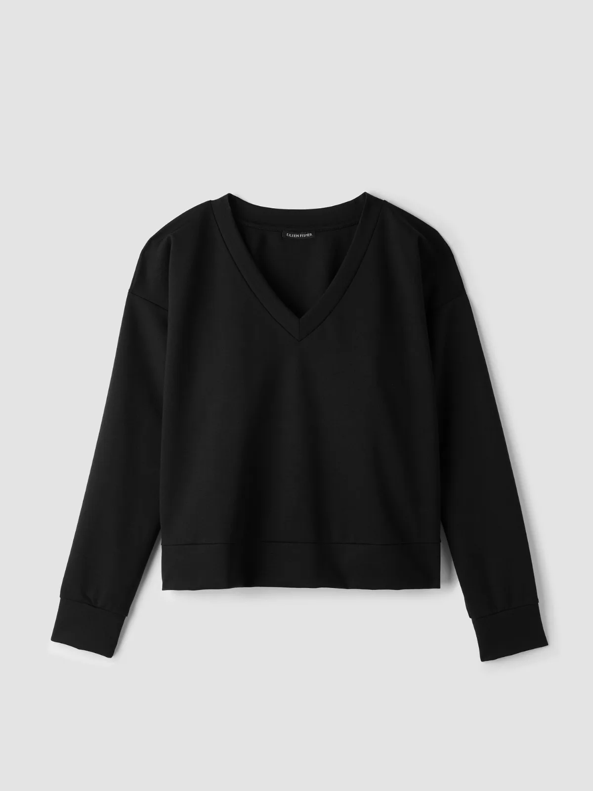 Lightweight Ponte V-Neck Top by Eileen Fisher