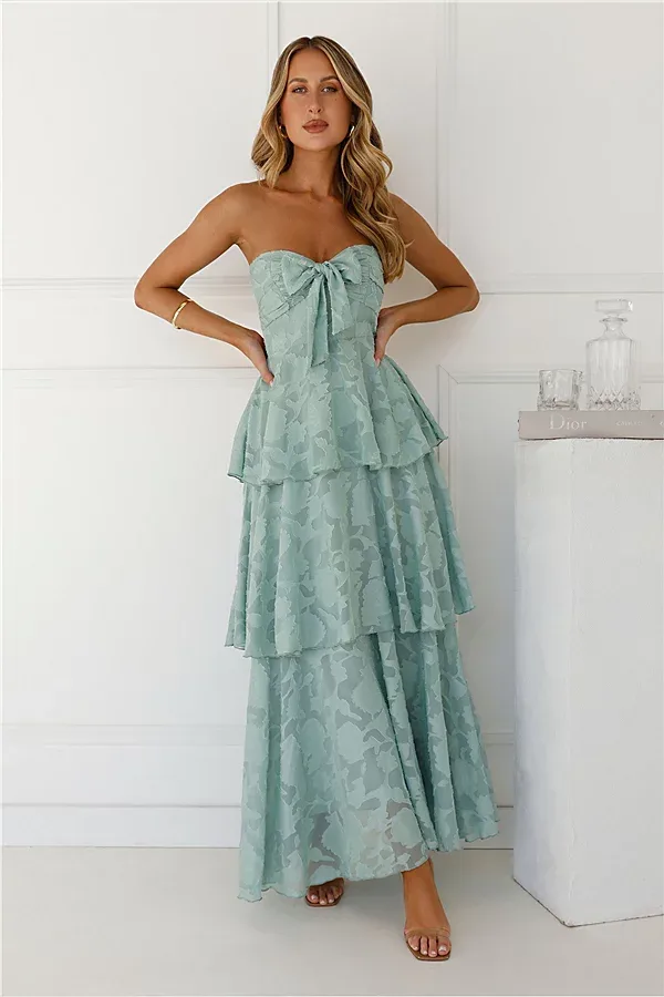 Whimsy in Wonderland Strapless Maxi Dress by Hello Molly