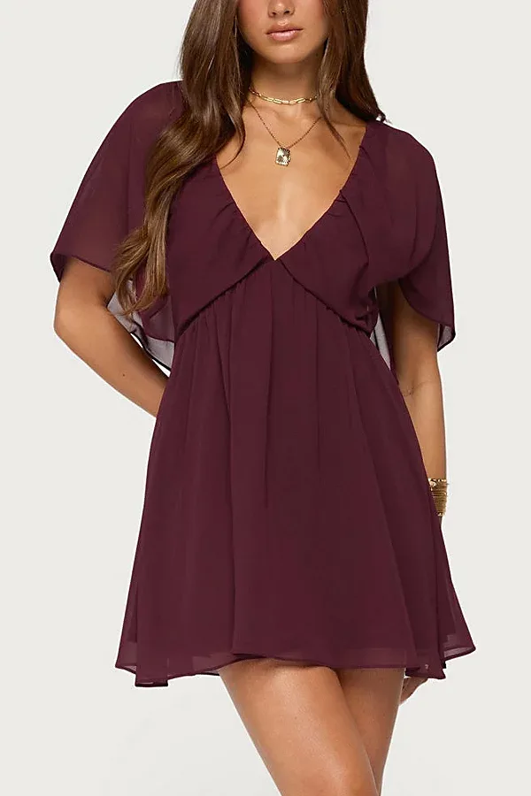 Rosalee Chiffon Babydoll Mini Dress