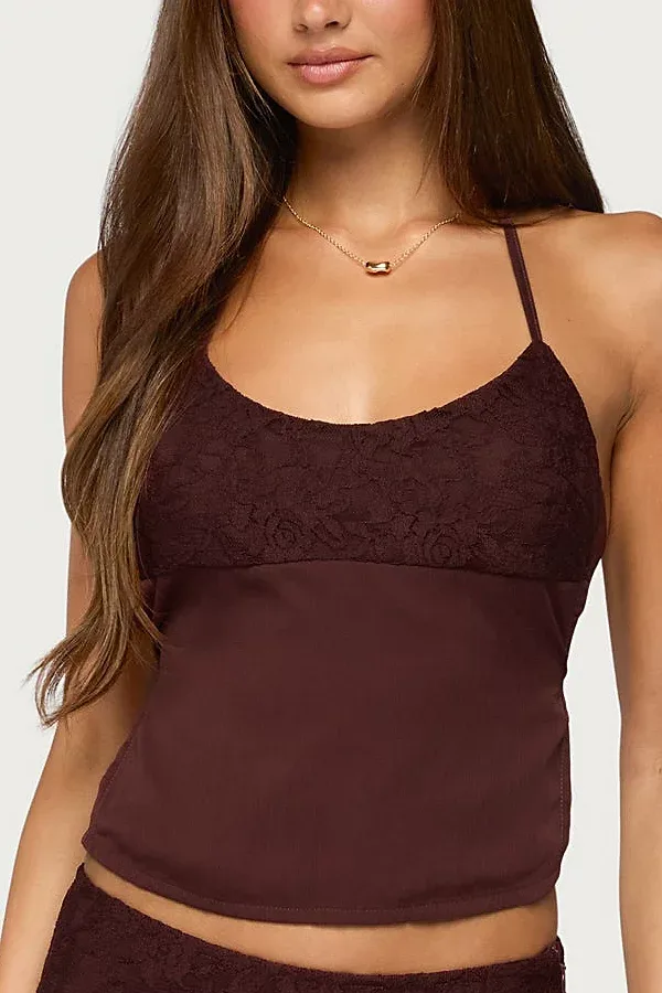 Evia Lacey Backless Halter Top by Edikted