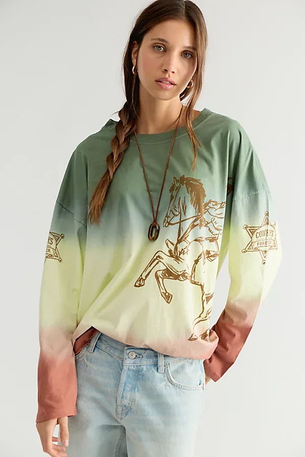 Cowboys Forever Tie Dye Long Sleeve Tee by The Tales