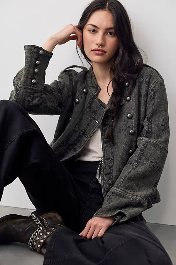 Lotty Jacquard Band Jacket by Free People