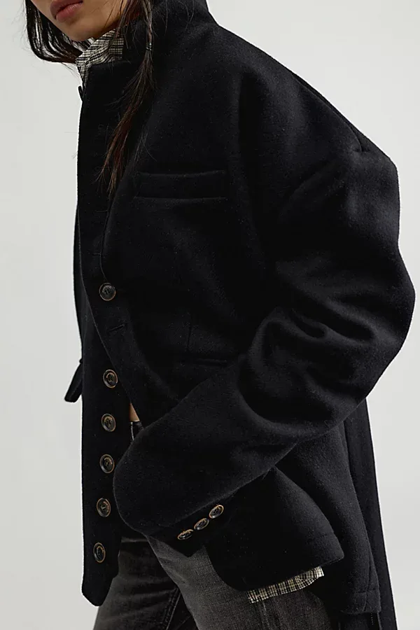 Asymmetrical Zipper Coat by Asparagus
