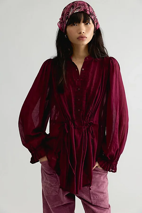 FP One Suri Cotton Button Down Tunic by Free People