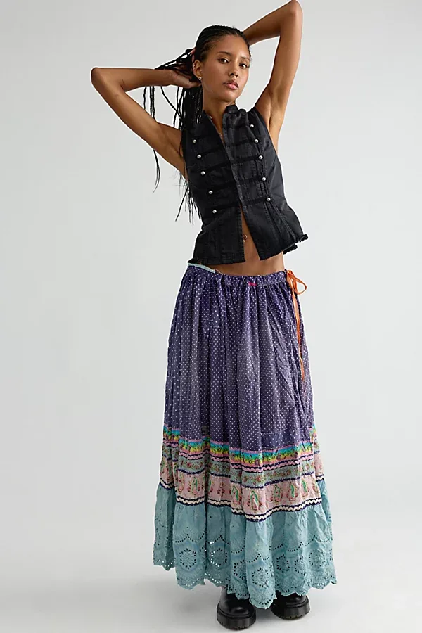 Magnolia Pearl Piecewise Pissarro Skirt by Free People