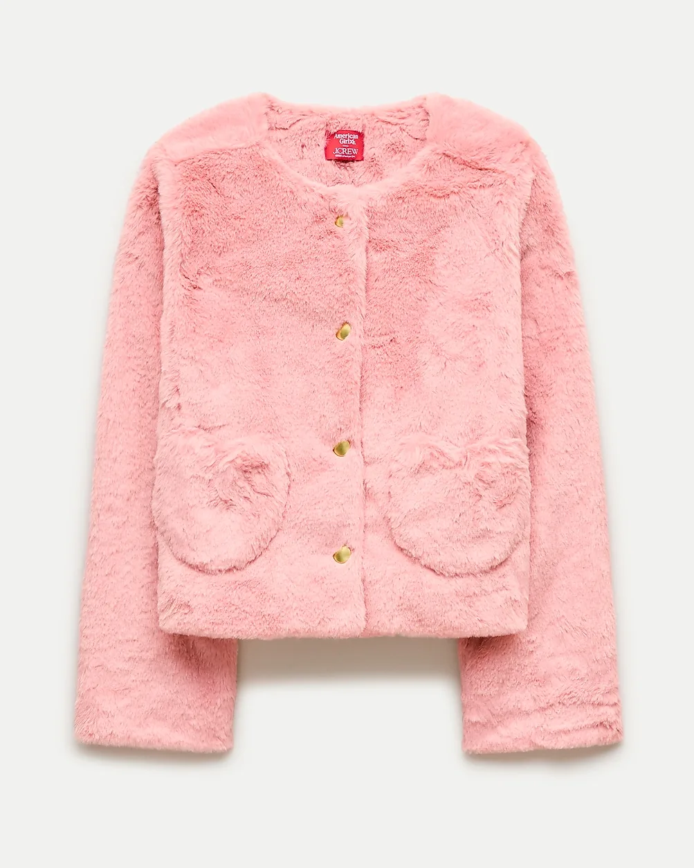 American Girl x J.Crew Pink Faux-Fur Jacket by J.Crew