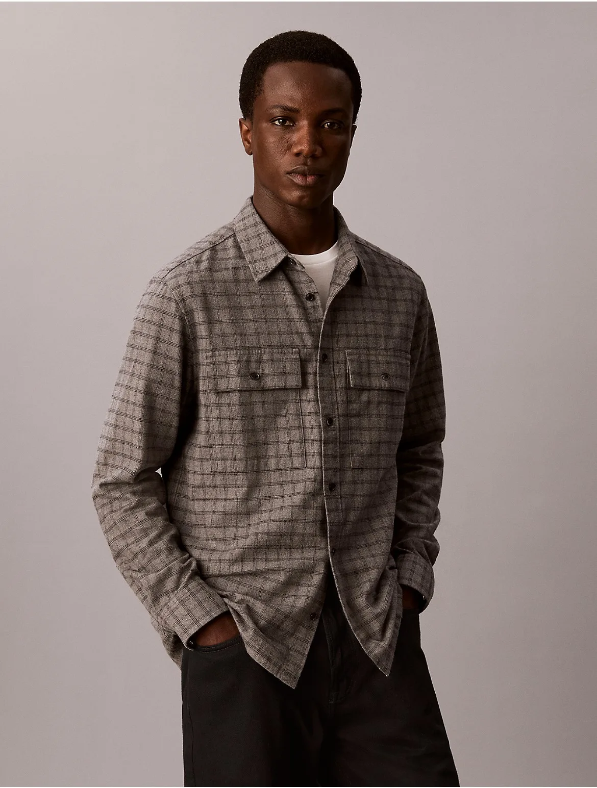 Check Flannel Classic Button-Down Shirt
