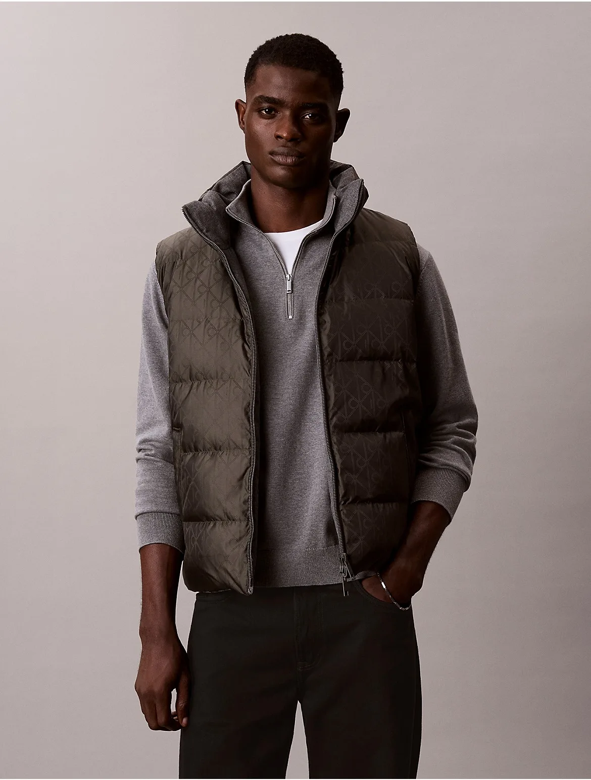 Reversible Down Puffer Vest by Calvin Klein