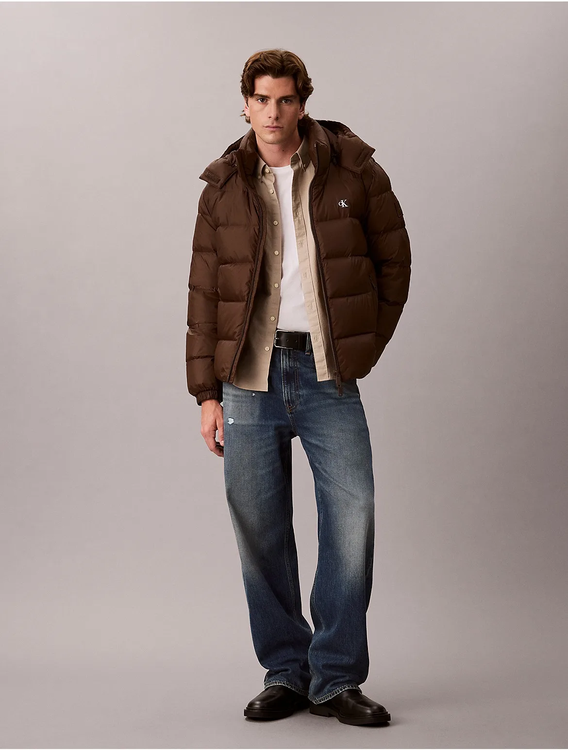 Nylon Relaxed Puffer Jacket by Calvin Klein