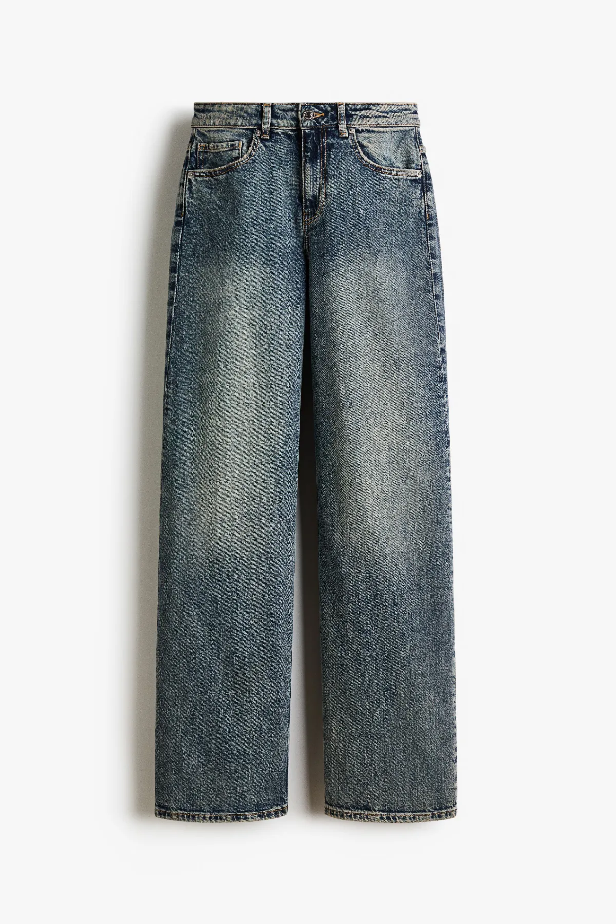 Straight High-Waist Jeans by H&M