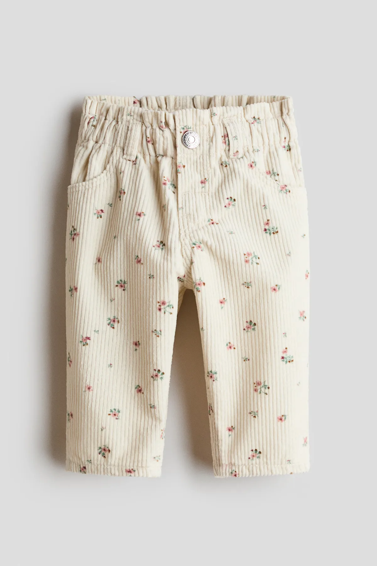 Paper-Bag Corduroy Pants by H&M