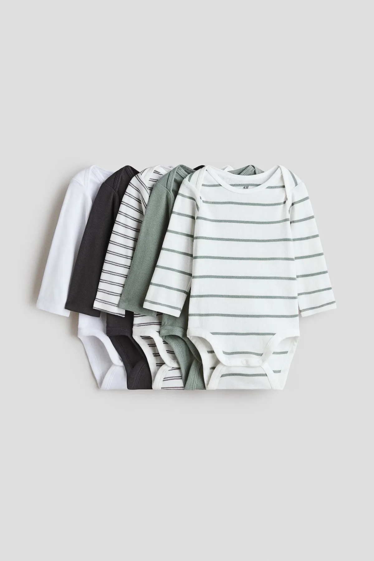 5-Pack Cotton Bodysuits with Lap Shoulders by H&M
