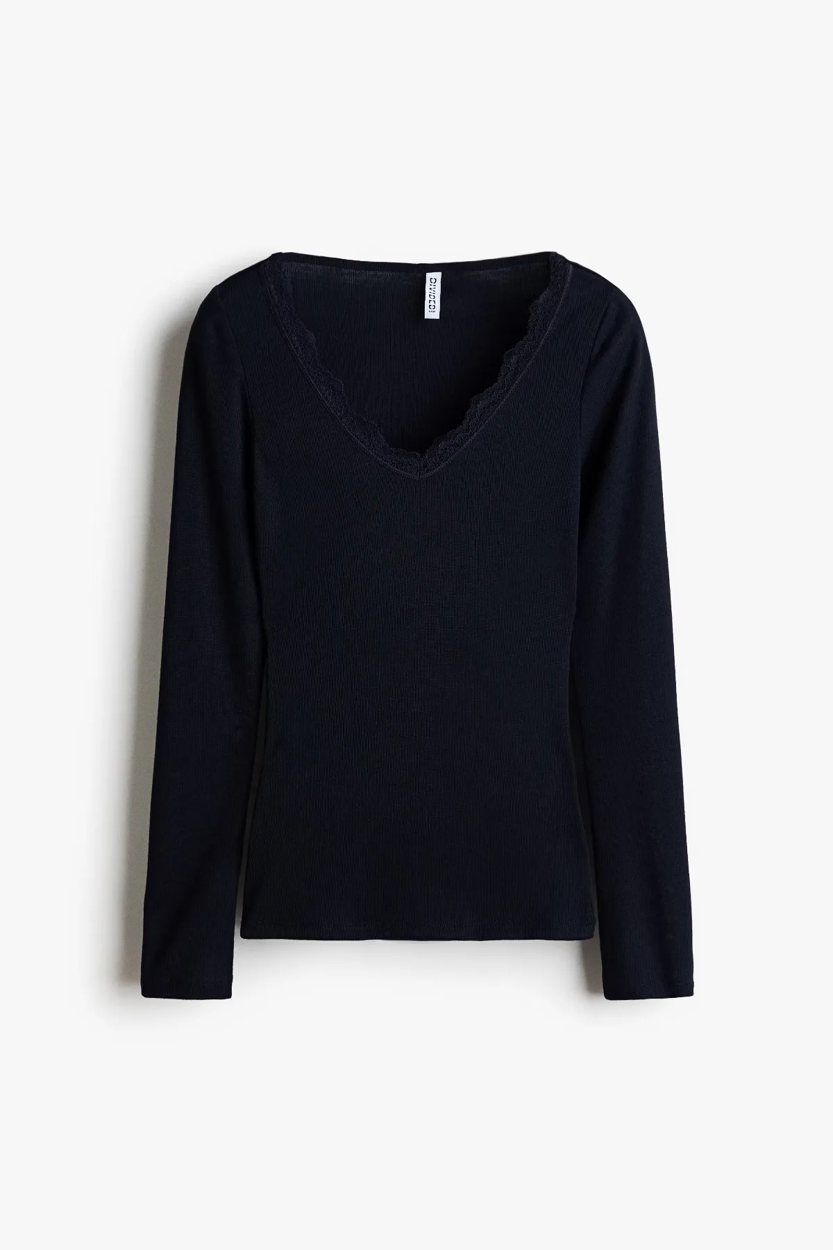 Lace-Trimmed V-Neck Top by H&M