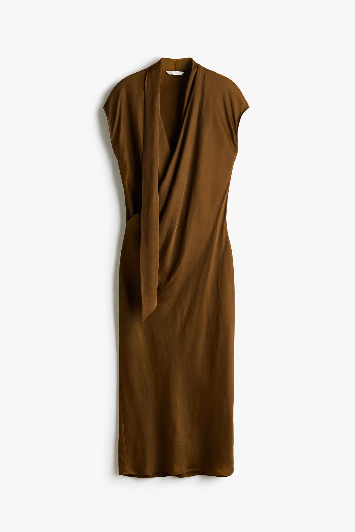 Scarf-Detail Satin Dress by H&M