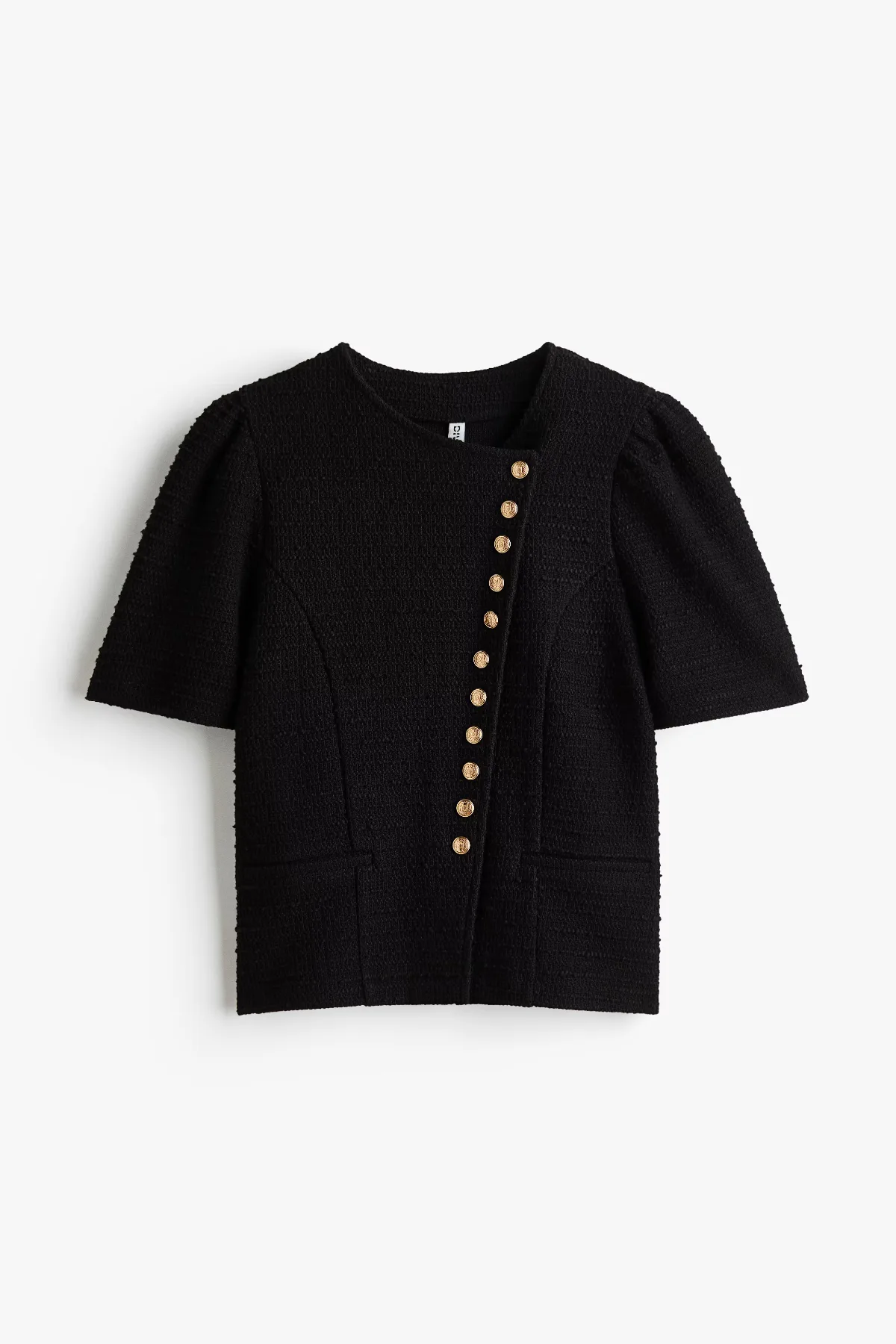 Puff-Sleeved Knit Top by H&M