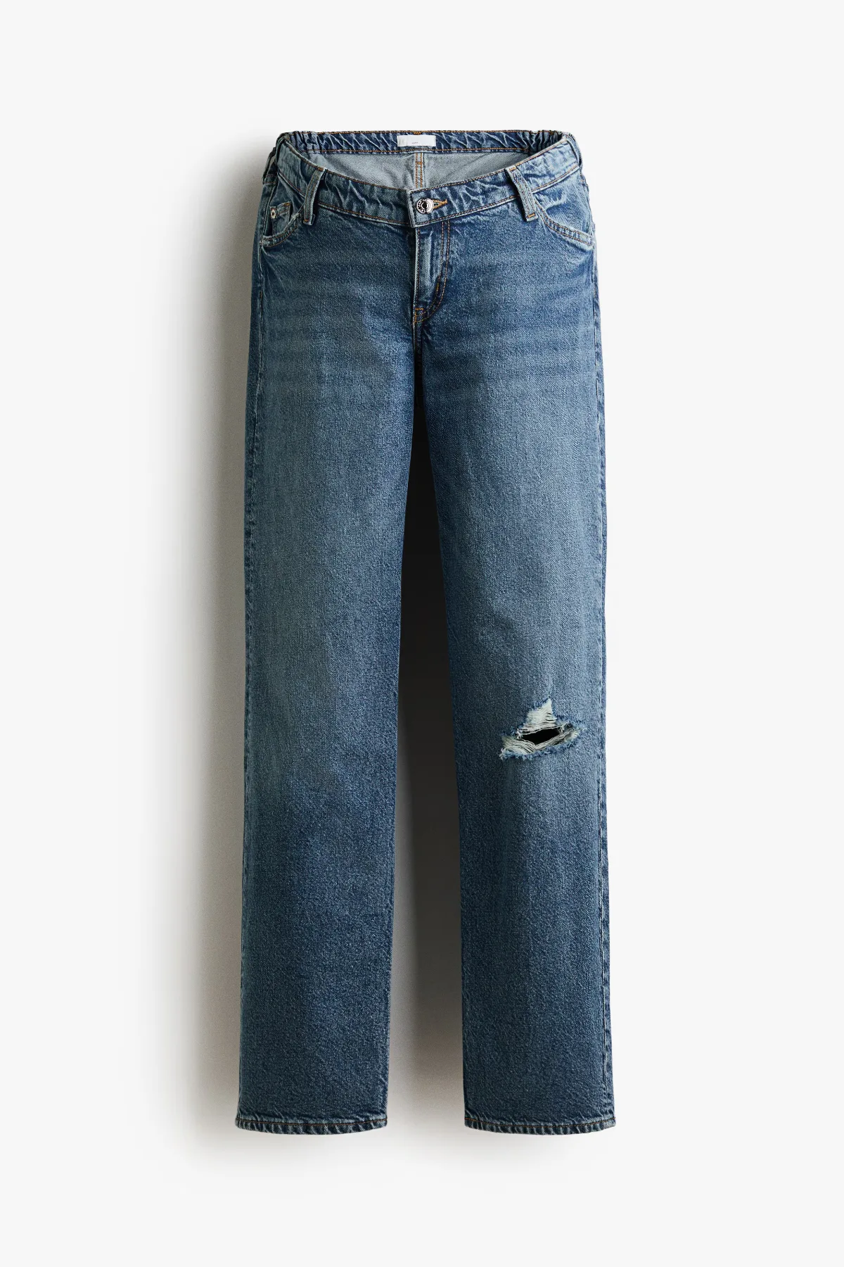 MAMA Straight Low-Waist Jeans by H&M
