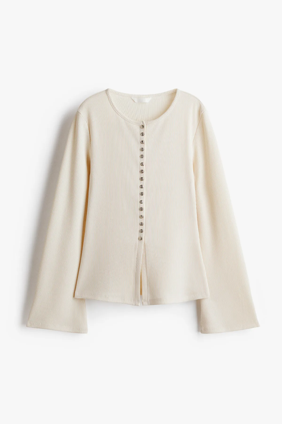 Fitted Rib-Knit Cardigan by H&M
