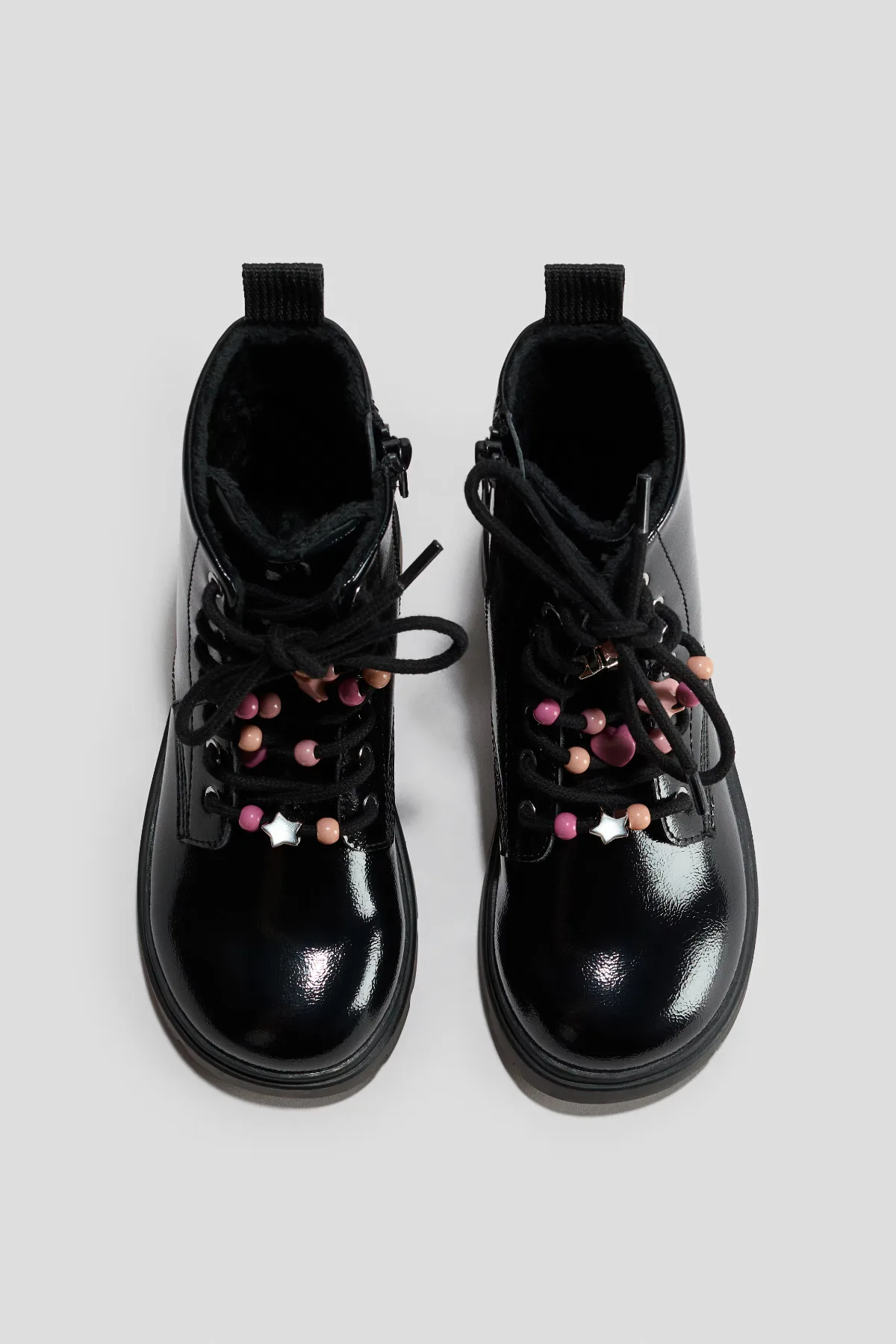 Beaded Warm-Lined Lace-Up Boots by H&M