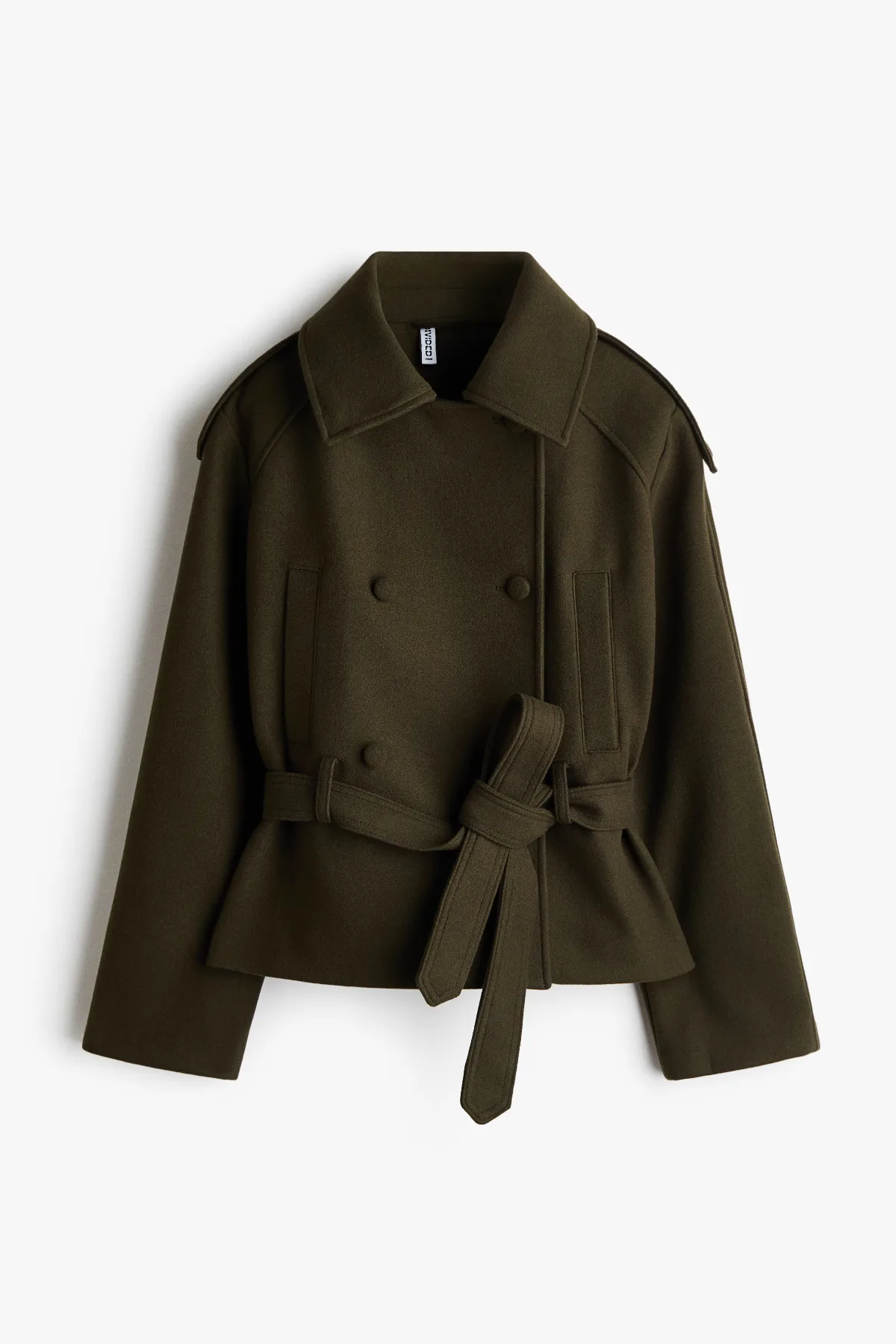 Short Double-Breasted Coat by H&M