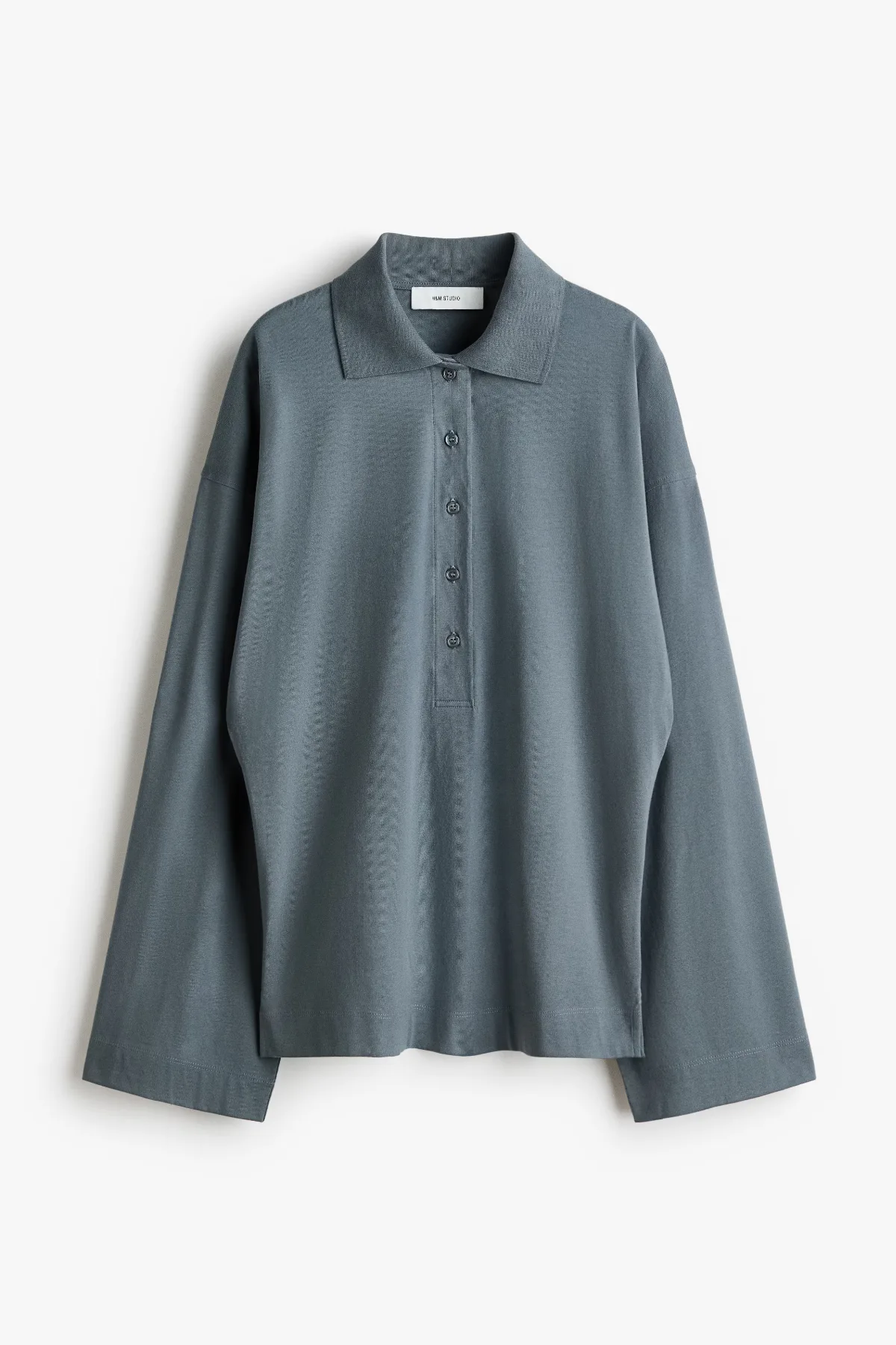 Long-Sleeved Cotton Polo Shirt by H&M