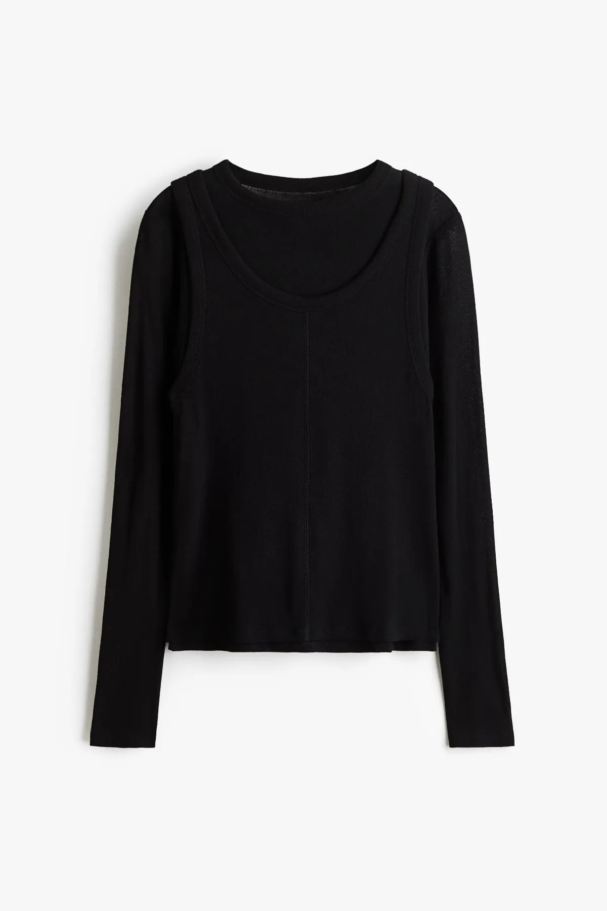 Layered Cotton Top by H&M