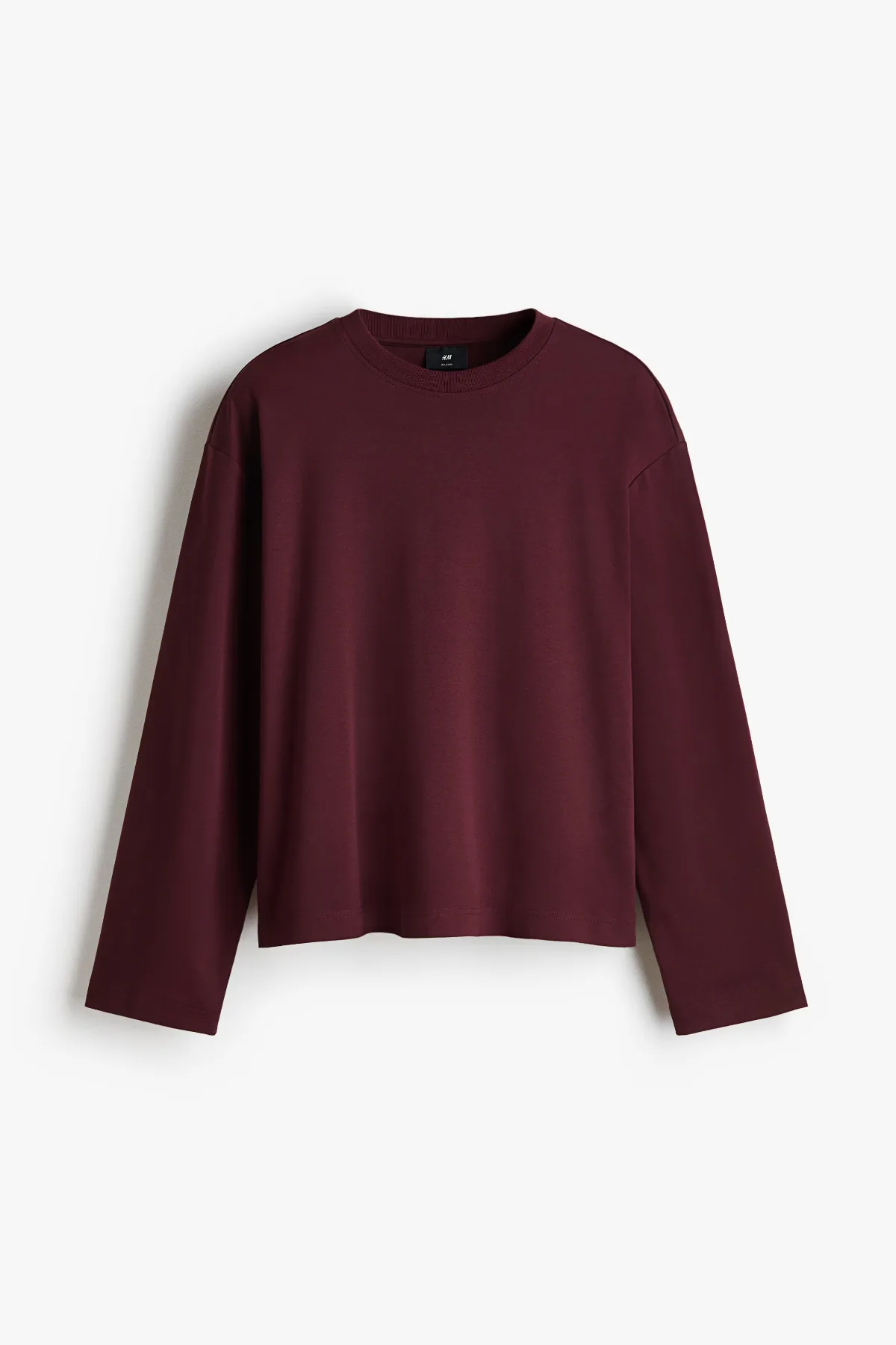 Relaxed-Fit Long-Sleeved Interlock Cotton T-Shirt by H&M