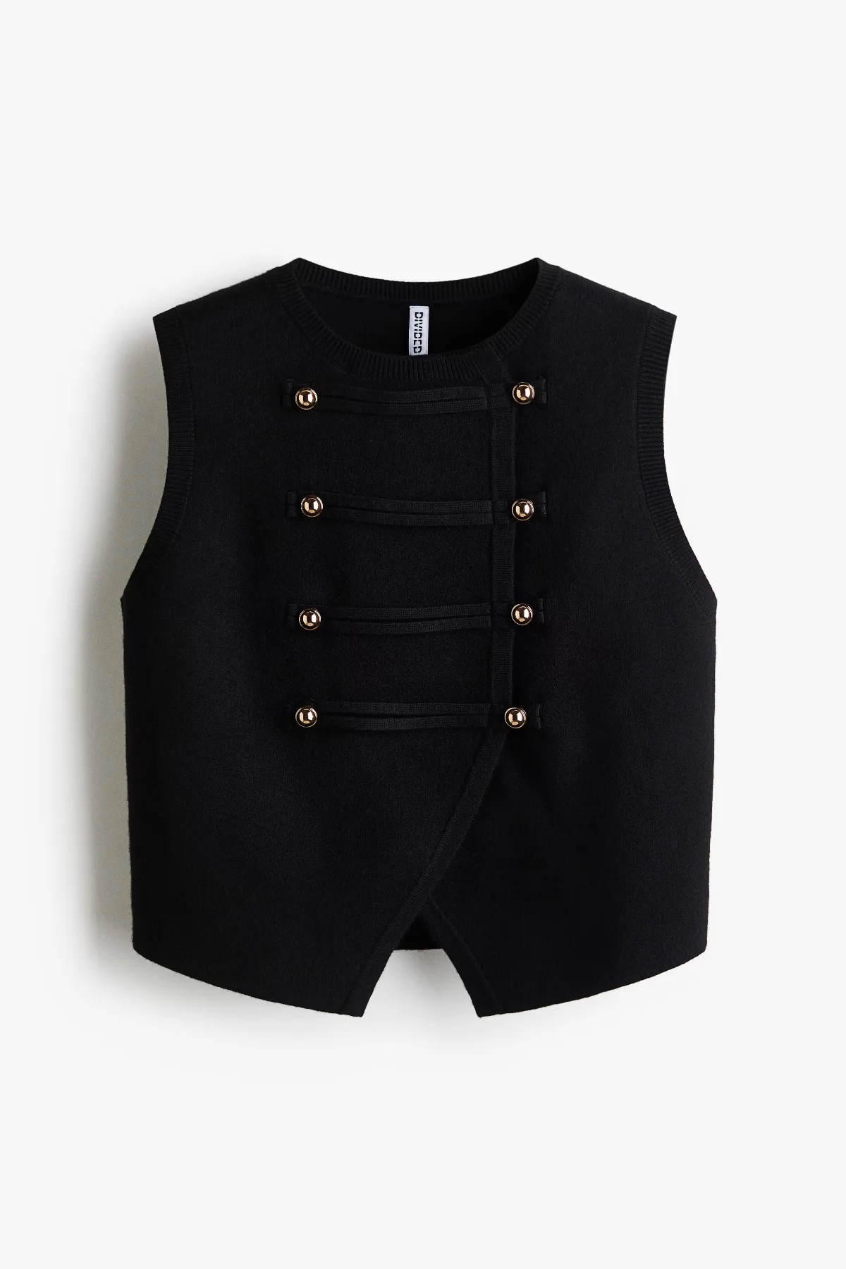 Double-Breasted Fine-Knit Vest by H&M