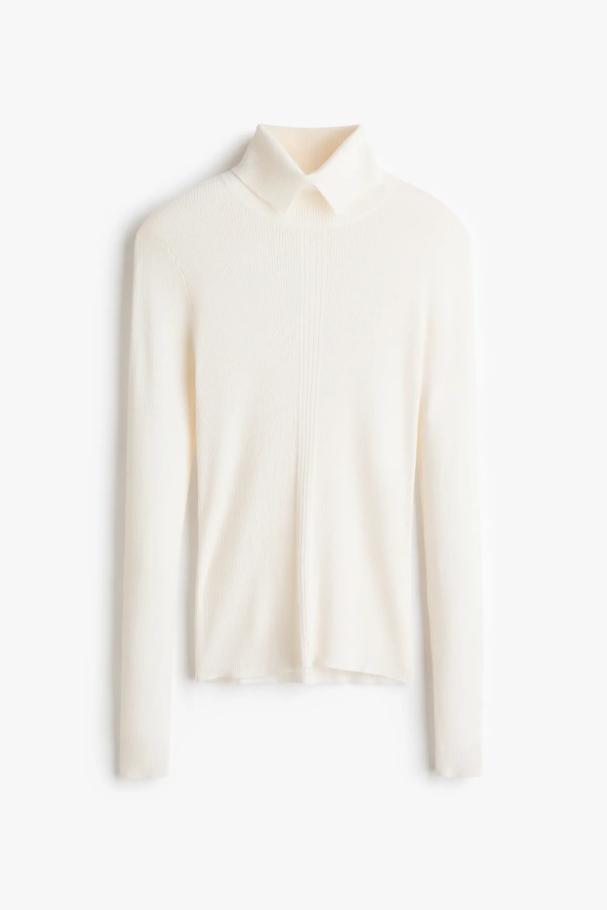 Silk-Blend Turtleneck Top by H&M