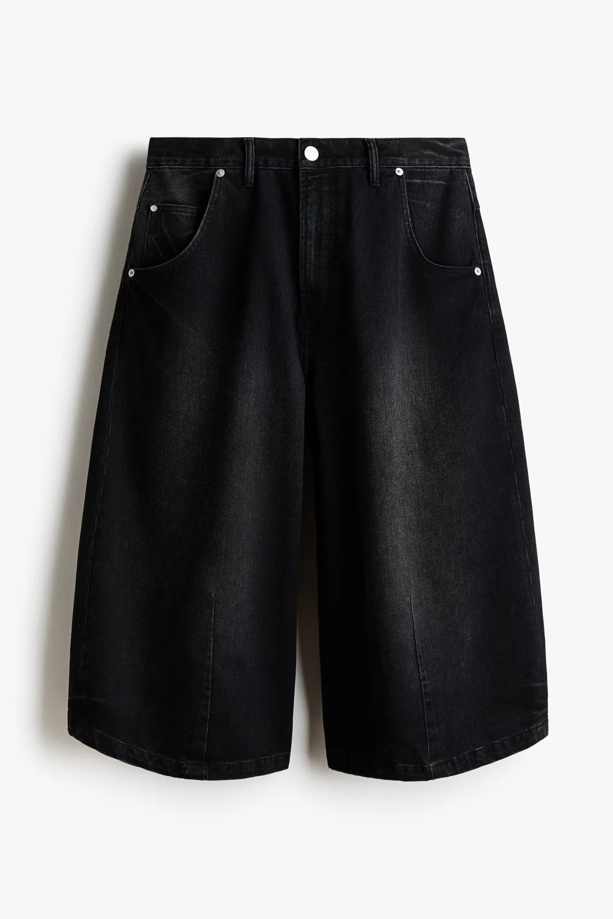 Baggy Barrel-Leg Denim Shorts by H&M