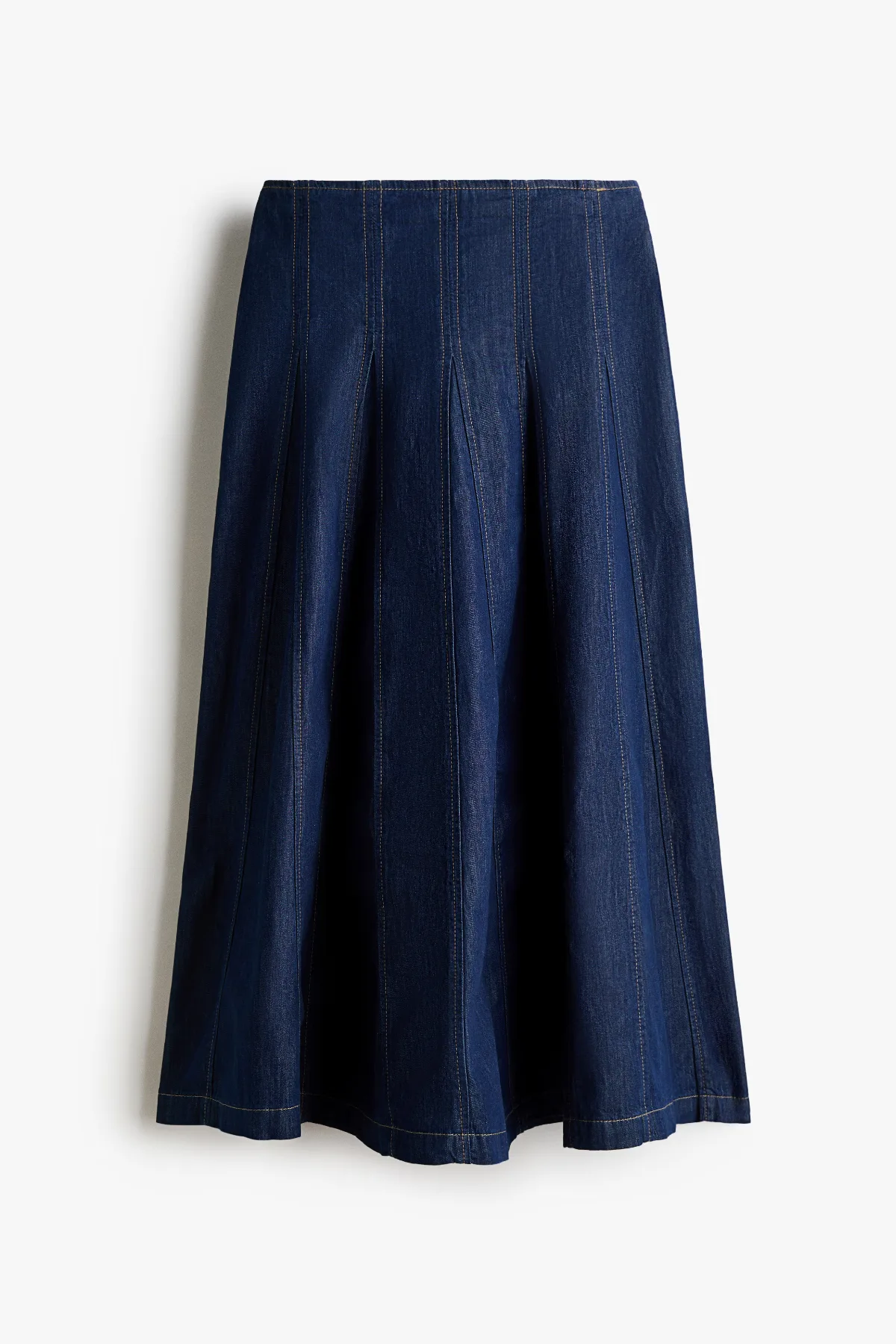 Pleated Denim Skirt by H&M