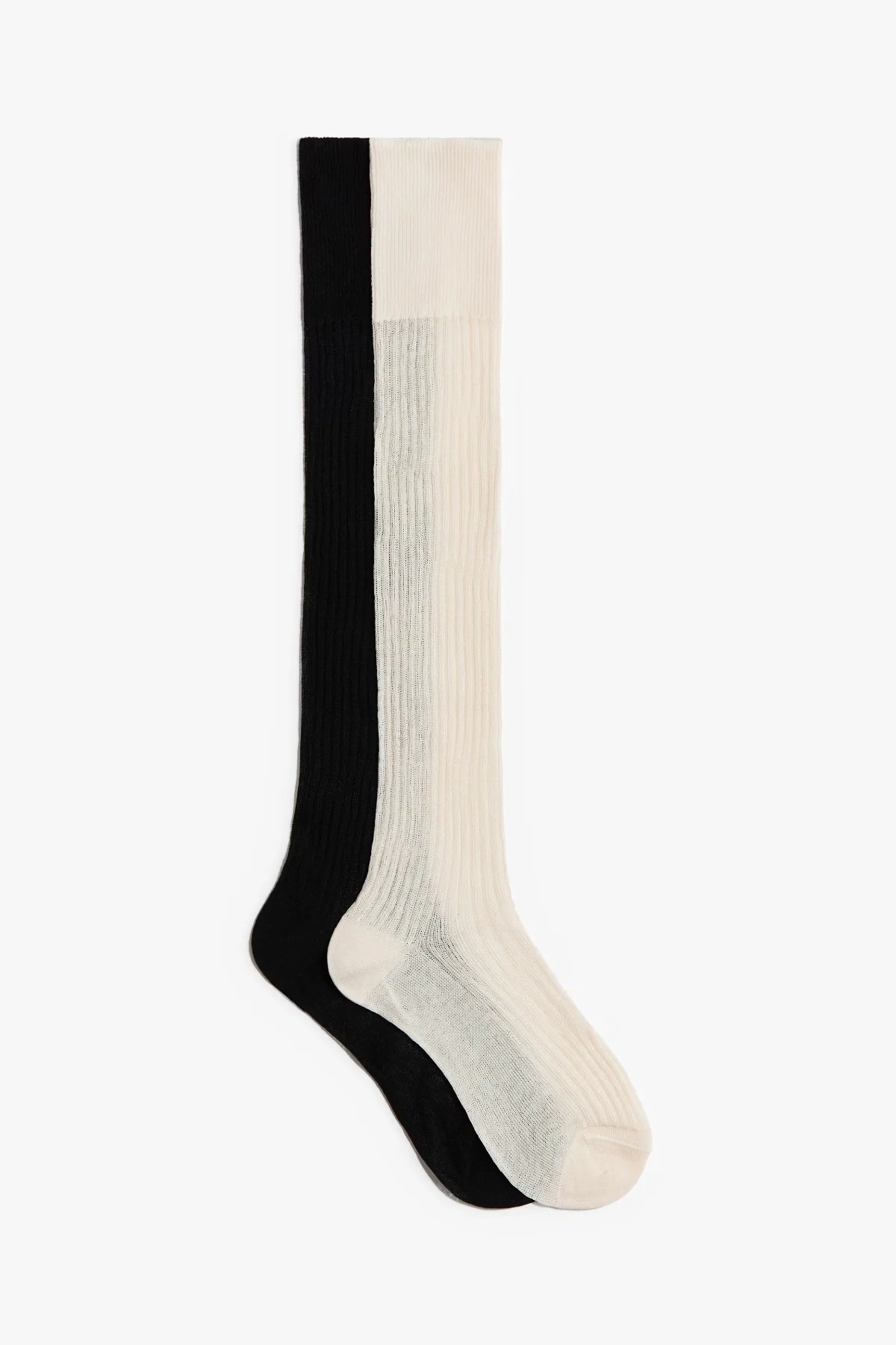2-Pack Rib-Knit Knee Socks by H&M