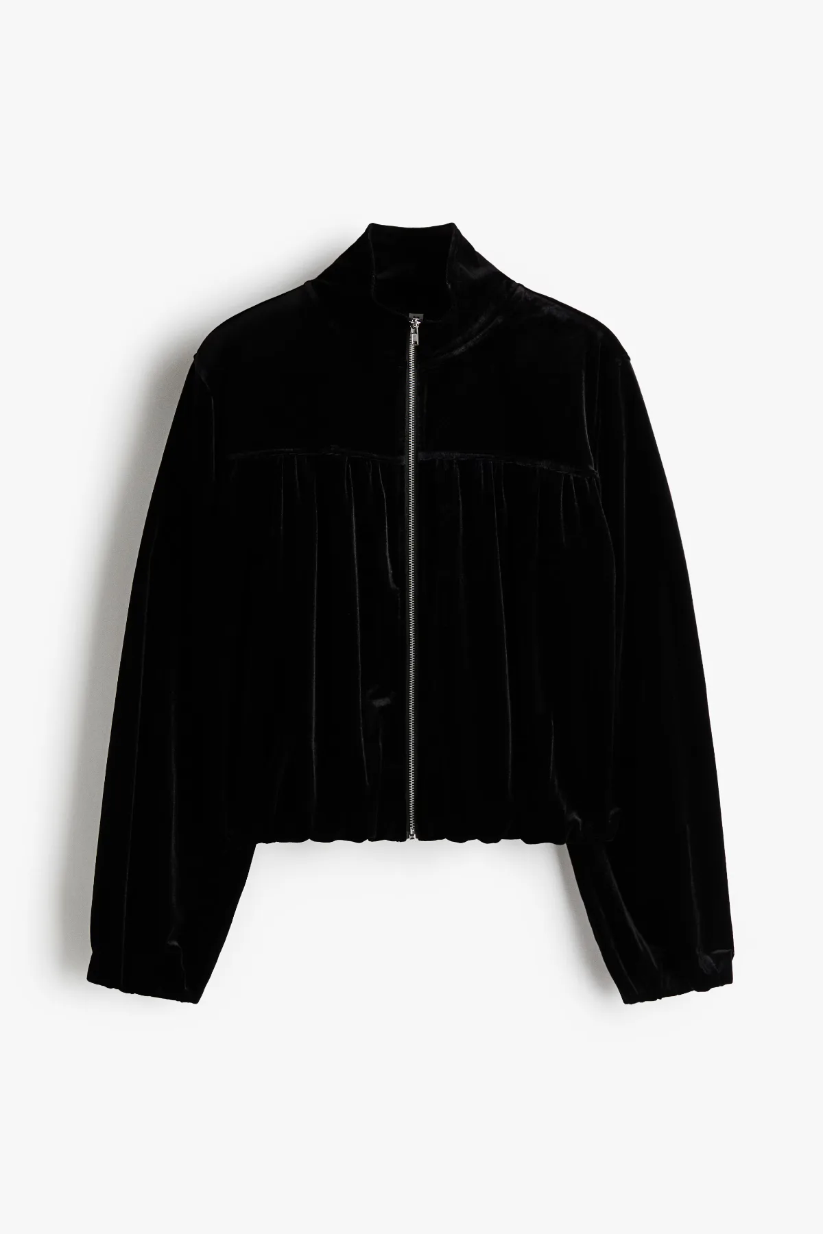 Velour Jacket with Zipper by H&M