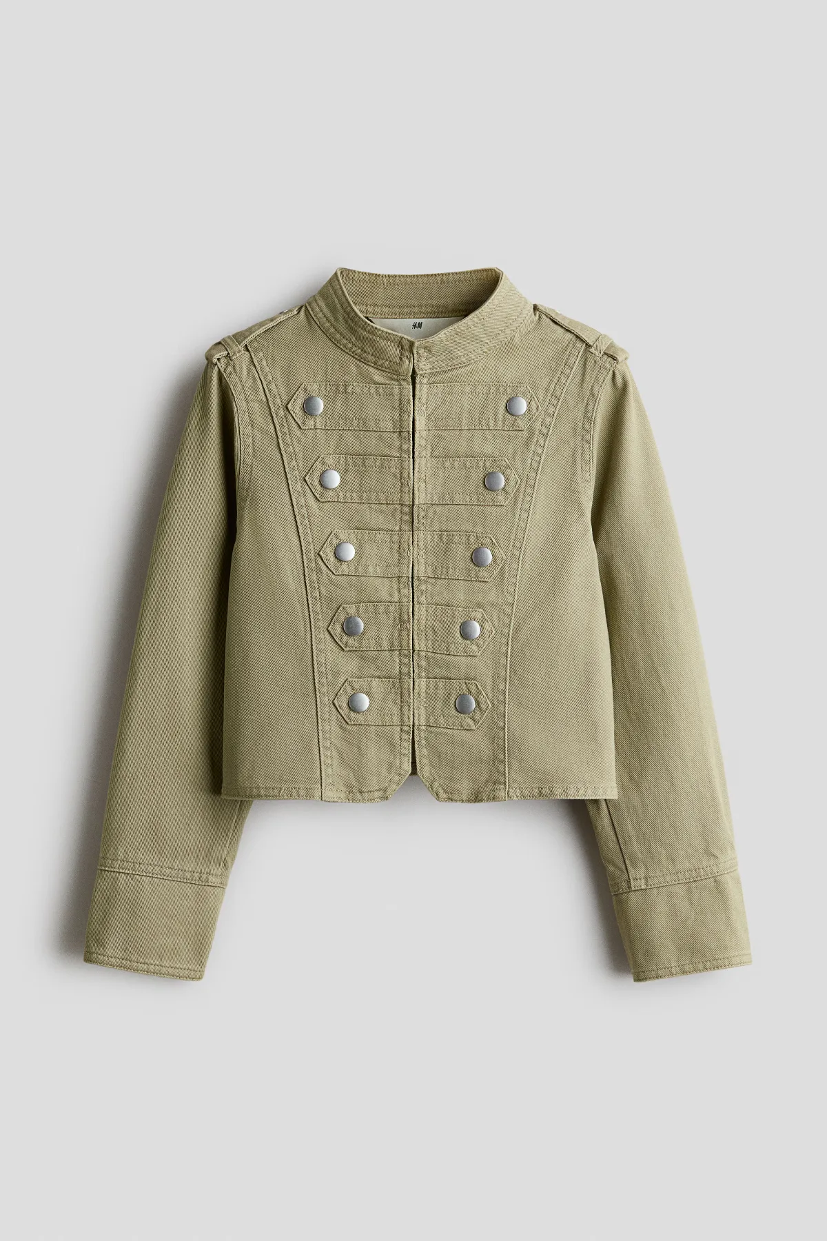 Stud-Detail Twill Jacket by H&M