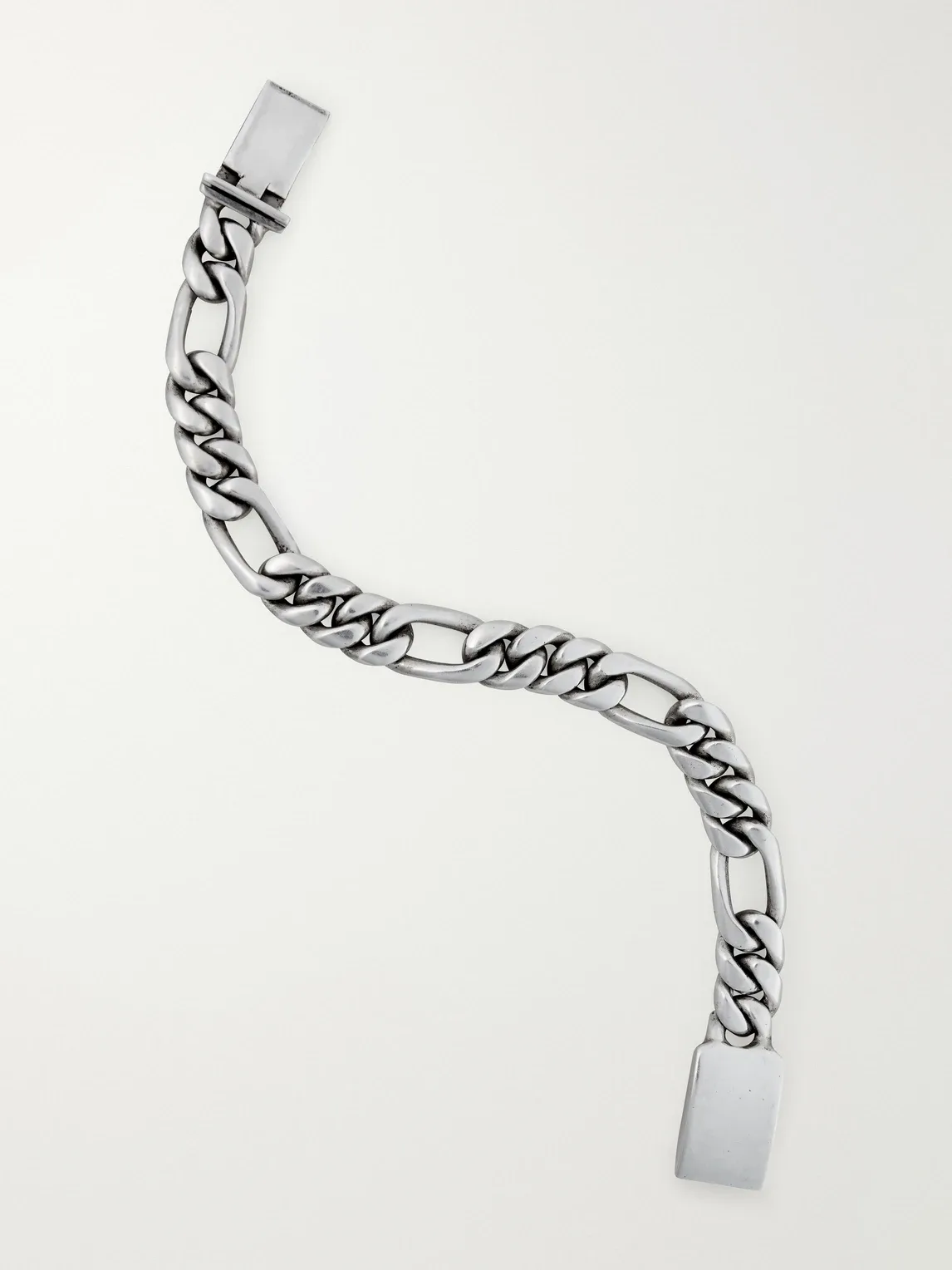 Vintage Heavy Figaro Sterling Silver Bracelet