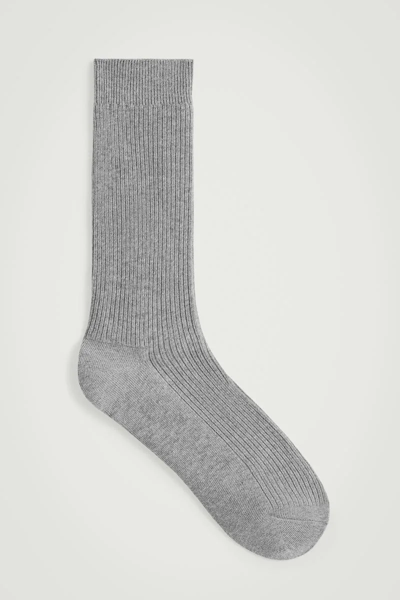 Ribbed Cotton Socks