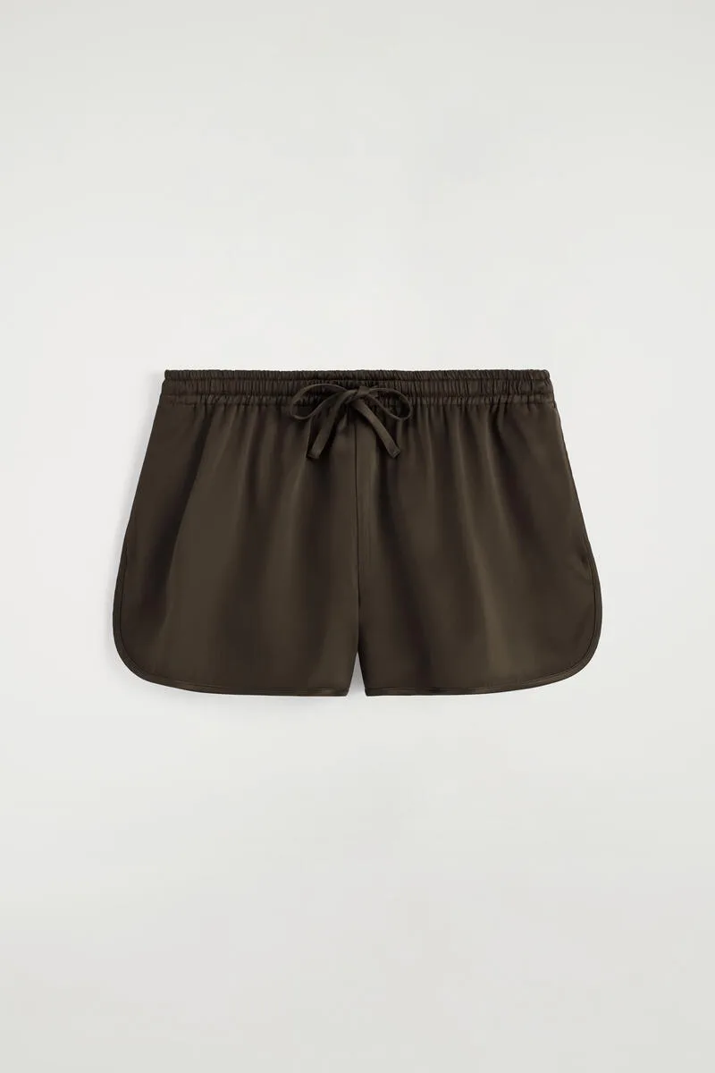 Satin Track Shorts by COS