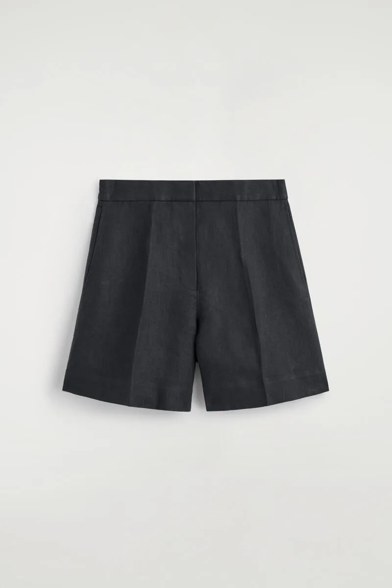 Tailored Elasticated Linen Shorts by COS