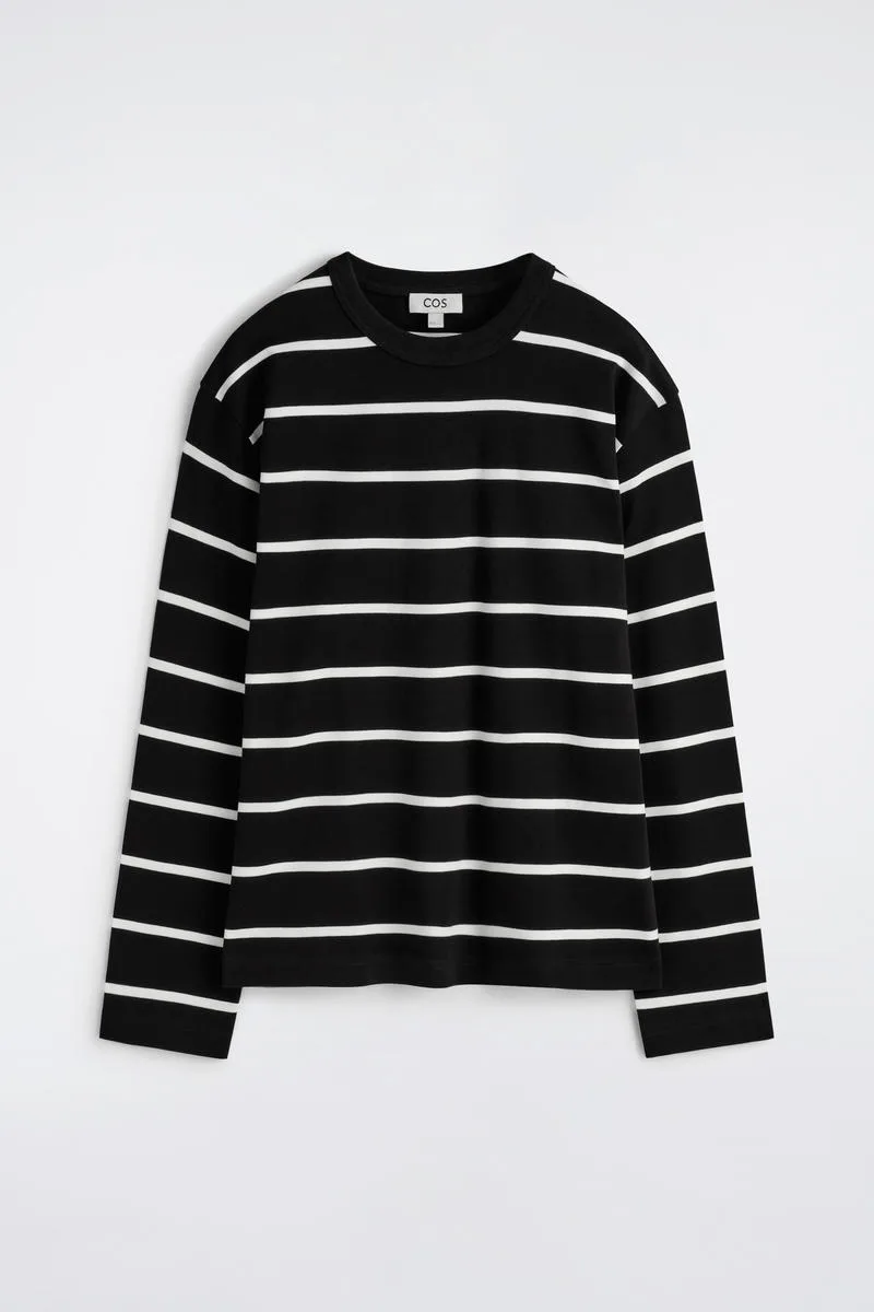 Relaxed Jersey Interlock Long-Sleeved T-Shirt by COS