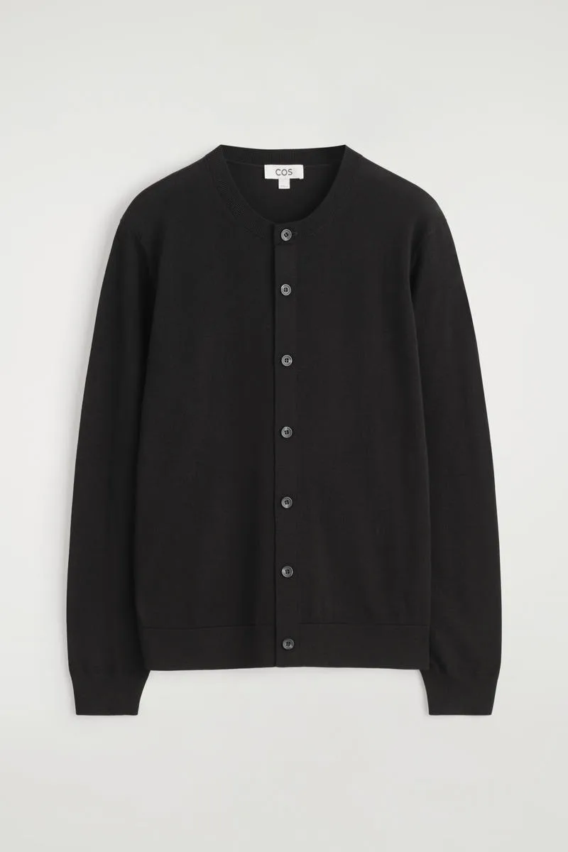 Merino Wool Crew-Neck Cardigan by COS