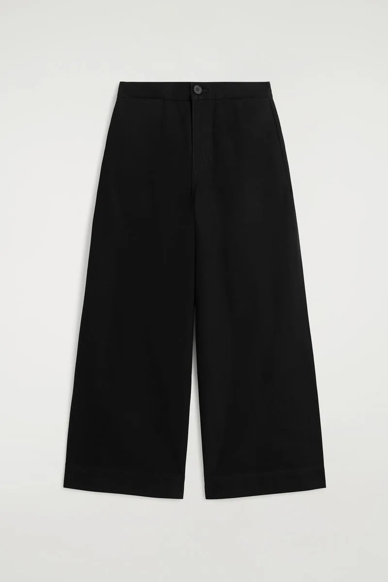 Cropped Wide-Leg Denim Pants by COS
