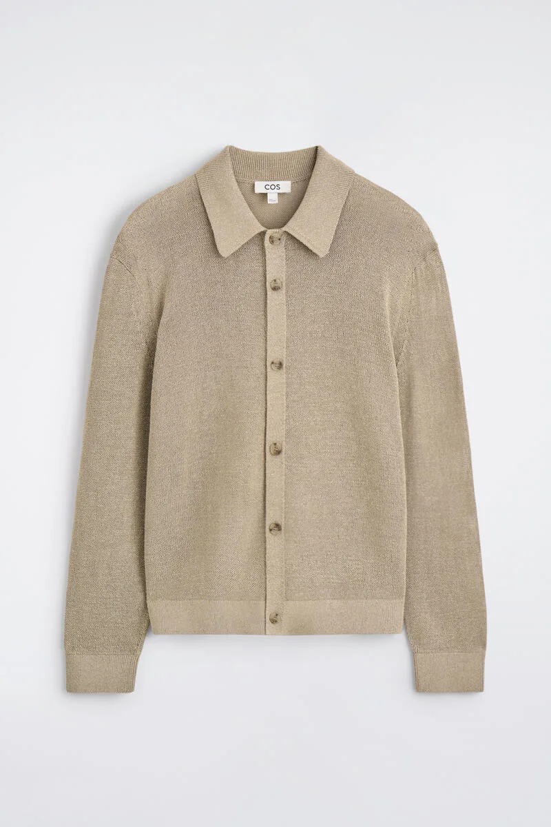 Knitted Cotton-Paper Cardigan by COS