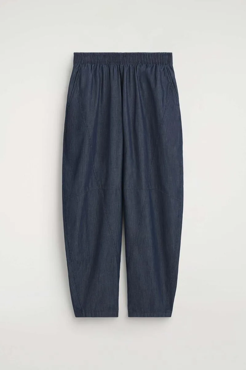 Elasticated Barrel-Leg Denim Pants by COS