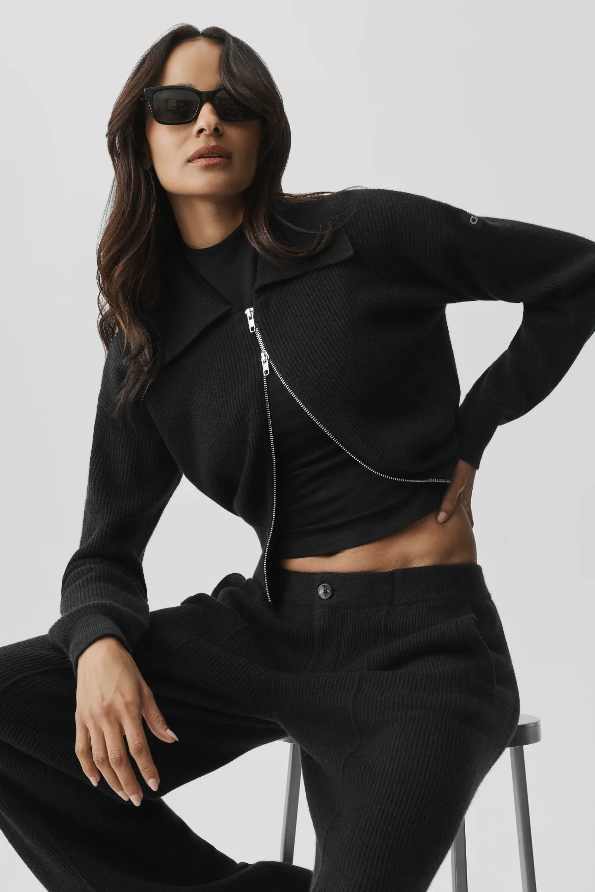 Cashmere Wool Harmony Full Zip Jacket by Alo